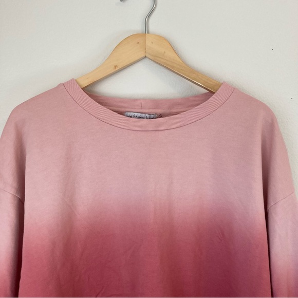 Young Fabulous and Broke Ombré Tie Dye Puff Balloon Sleeve Pullover Sweatshirt - Picture 2 of 5